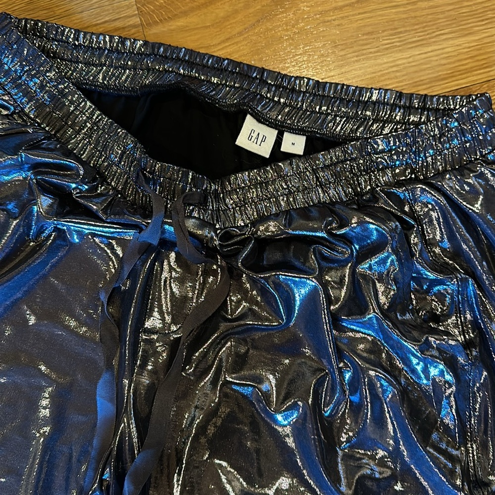 Gap Pull On Metallic Pants Medium - image 2